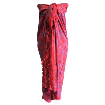 Bali Block Print Sarongs - Tropical (4 Assorted Colours) X 1