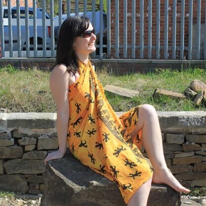 Bali Gecko Sarongs - Yellow X 1 - Image 3