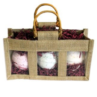 Three Jar Jute Gift Bag - Natural X 1