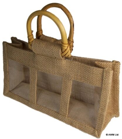 Three Jar Jute Gift Bag - Natural X 1 - Image 2