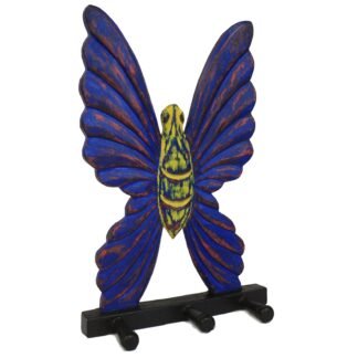 Wooden Coat Hanger - Butterfly Multicolour X 1