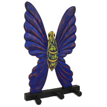 Wooden Coat Hanger - Butterfly Multicolour X 1