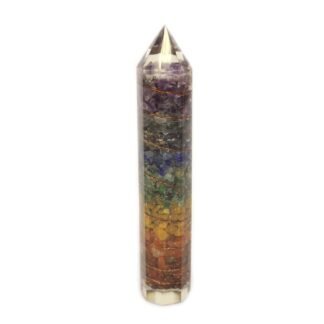 Orgonite Power Wand 15cm Copper & Gemchips X 1