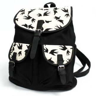 Traveller Backpacks -  2 Pocket Black Swallows X 1