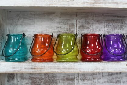 Recycled Candle Lantern - Moss X 1 - Image 2