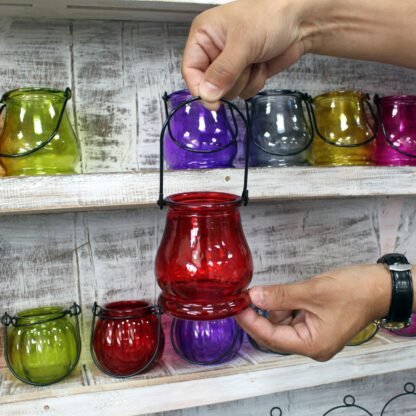Recycled Candle Lantern - Moss X 1 - Image 3