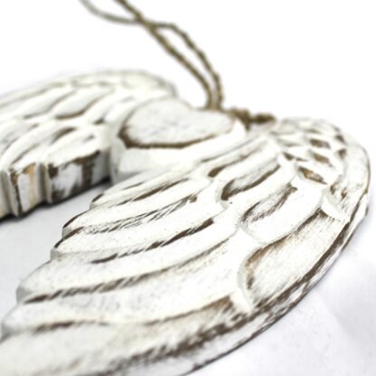 Hand Crafted Double Angel Wing & Heart - 24cm X 1 - Image 2