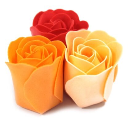 Set of 9 Soap Flower Box - Peach Roses X 1 - Image 3