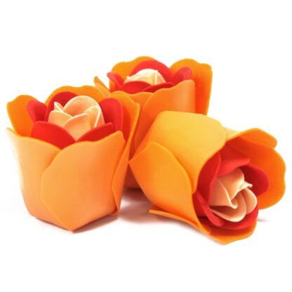 Set of 3 Soap Flower Heart Box - Peach Roses X 1 - Image 2