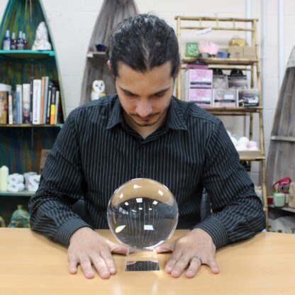 Crystal Ball on Stand 150mm X 1 - Image 2