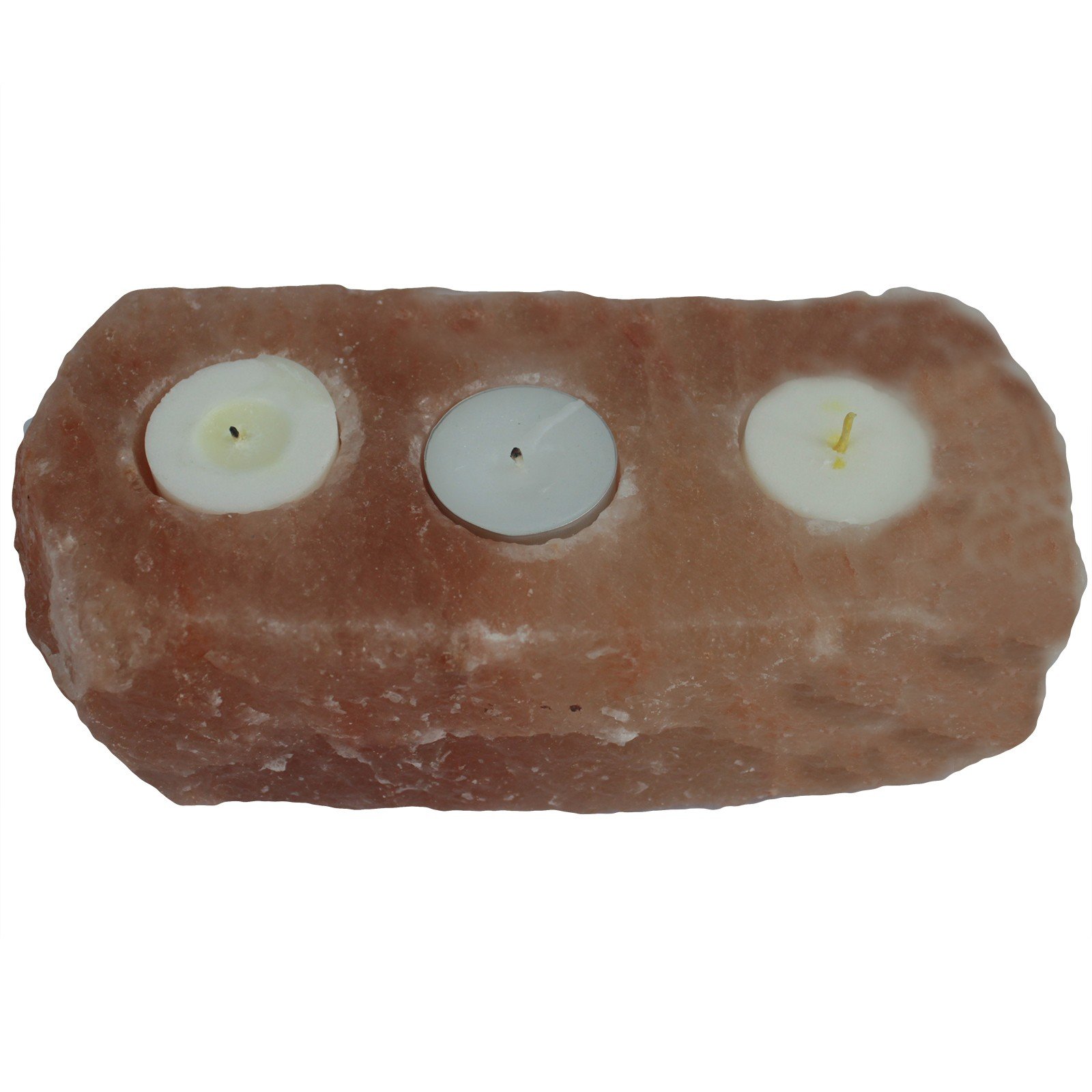 Natural Salt Candle Holder - 3 holes X 1 - Image 3