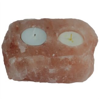 Natural Salt Candle Holder - 2 holes X 1