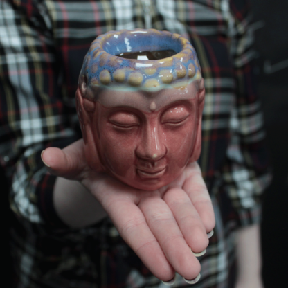 Buddha Oil Burner - Rose & Teal X 1 - Image 3