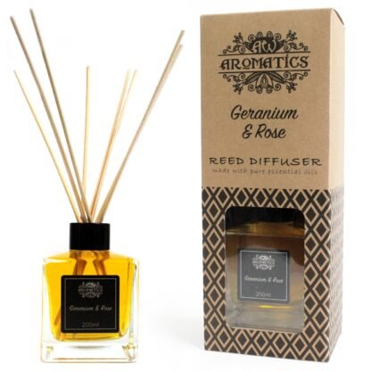 200ml Geranium & Rose Essential Oil Reed Diffuser X 1