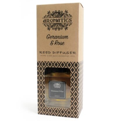 200ml Geranium & Rose Essential Oil Reed Diffuser X 1 - Image 3
