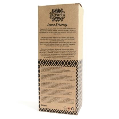 200ml Lemon & Nutmeg Essential Oil Reed Diffuser X 1 - Image 4
