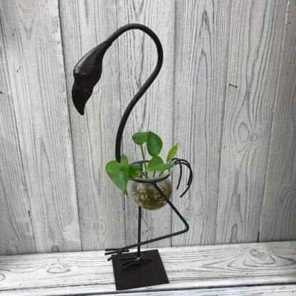 Hydroponic Home Decor - Tall Flamingo One Pot Stand X 1