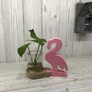 Hydroponic Home Decor - Pink Flamingo Pot X 1
