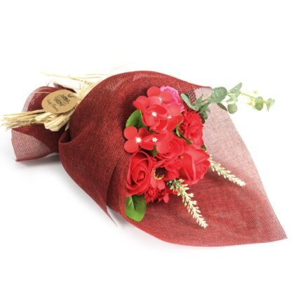 Standing Soap Flower Bouquet - Red X 1 - Image 2
