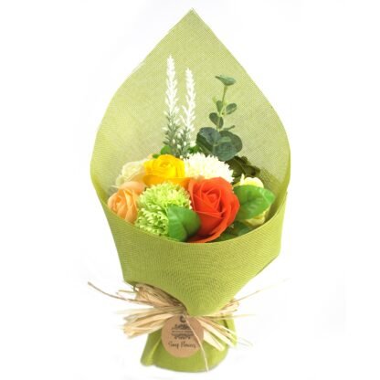 Standing Soap Flower Bouquet - Green Yellow X 1