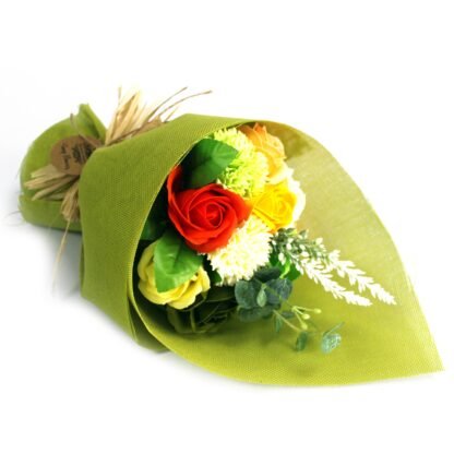 Standing Soap Flower Bouquet - Green Yellow X 1 - Image 2