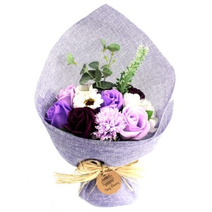 Standing Soap Flower Bouquet - Purple X 1