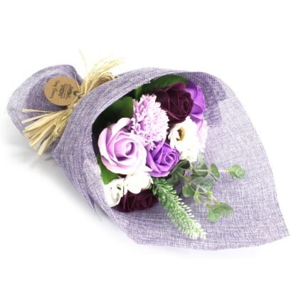 Standing Soap Flower Bouquet - Purple X 1 - Image 2