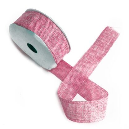 Natural Texture Ribbon 38mm x 20m - Baby Pink X 1