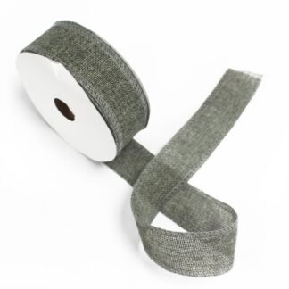 Natural Texture Ribbon 38mm x 20m - Charcoal X 1