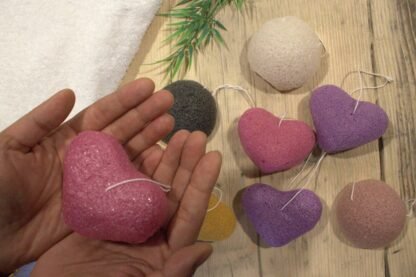 Konjac Heart Sponge - Peach X 1 - Image 3