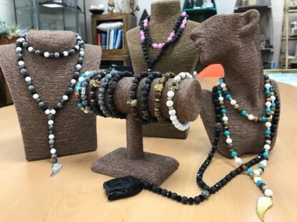 Angel Wing / Multi Beads Gemstone Necklace X 1 - Image 2