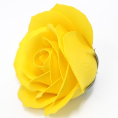 Craft Soap Flowers - Lrg Rose - Yellow X 10 - Image 4