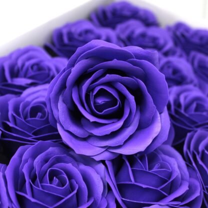 Craft Soap Flowers - Lrg Rose - Violet X 10 - Image 3