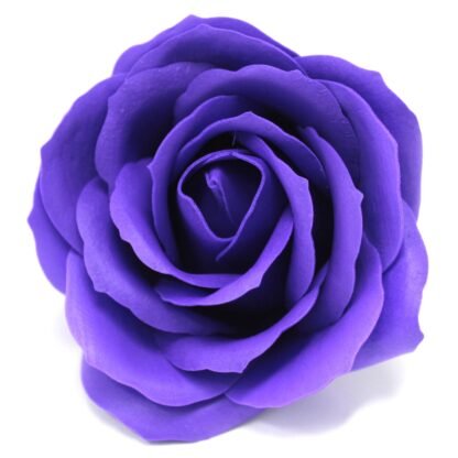 Craft Soap Flowers - Lrg Rose - Violet X 10