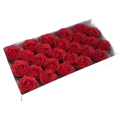 Craft Soap Flowers - Lrg Rose - Red X 10 - Image 2