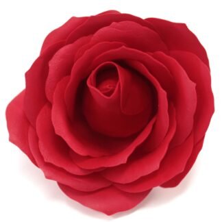 Craft Soap Flowers - Lrg Rose - Red X 10