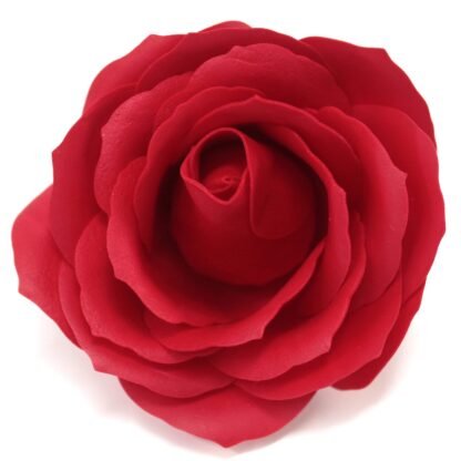 Craft Soap Flowers - Lrg Rose - Red X 10