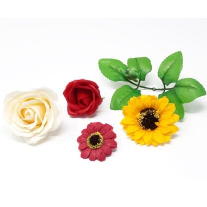 Craft Soap Flowers - Lrg Rose - Violet X 10 - Image 4