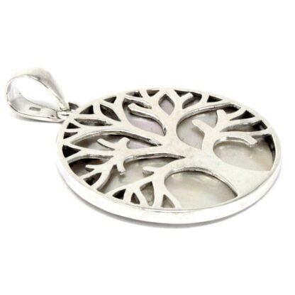 Tree of Life Silver Pendant 30mm - Mother of Pearl X 1 - Image 3