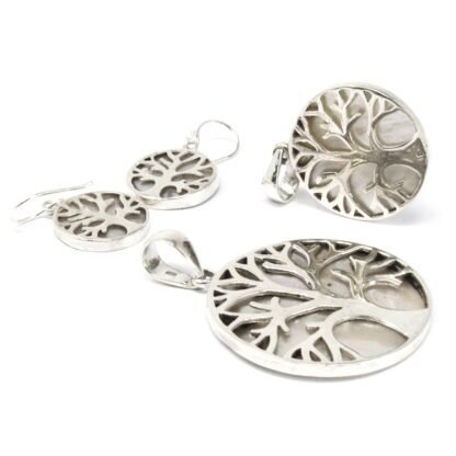 Tree of Life Silver Pendant 30mm - Mother of Pearl X 1 - Image 4