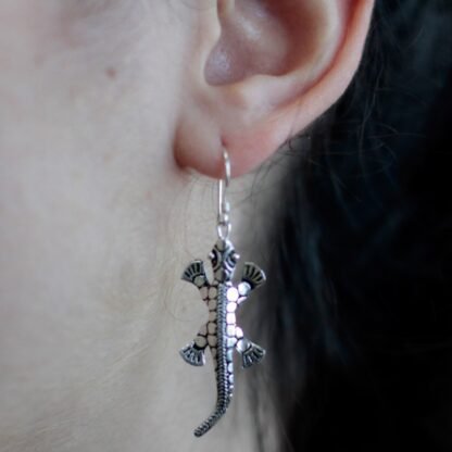 Silver Earrings - Lizards X 1 - Image 4