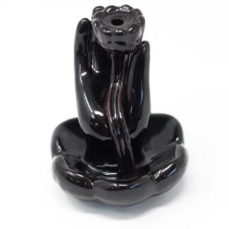 Back Flow Incense Burner - Hand & Lotus Flower X 1