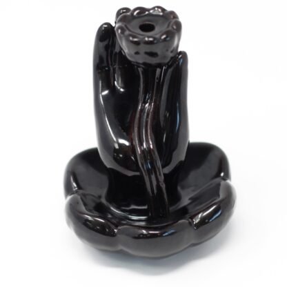 Back Flow Incense Burner - Hand & Lotus Flower X 1