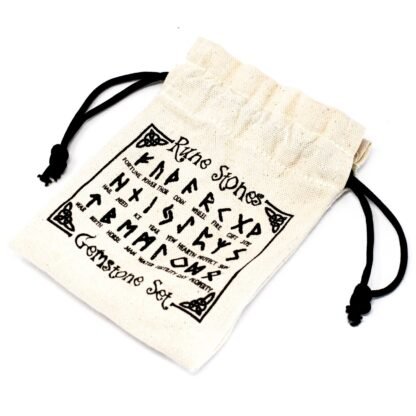Runes Stone Set in Pouch- Yellow Onyx X 1 - Image 3