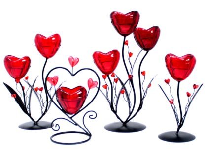 Romantic Candleholder - Single Heart Flower X 1 - Image 2