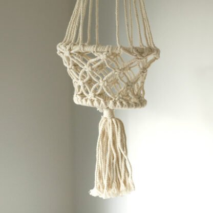 Macrame Pot Holder - Single Small Pot X 1 - Image 2