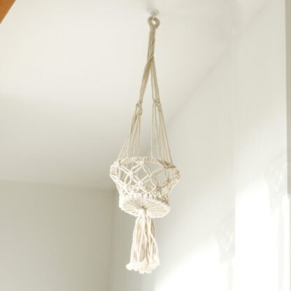 Macrame Pot Holder - Single Small Pot X 1 - Image 3