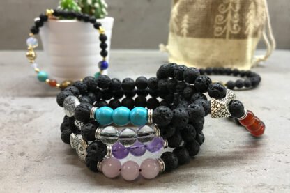 Lava Stone Bracelet - Buddha Chakra X 1 - Image 3