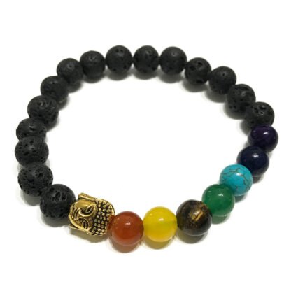 Lava Stone Bracelet - Buddha Chakra X 1