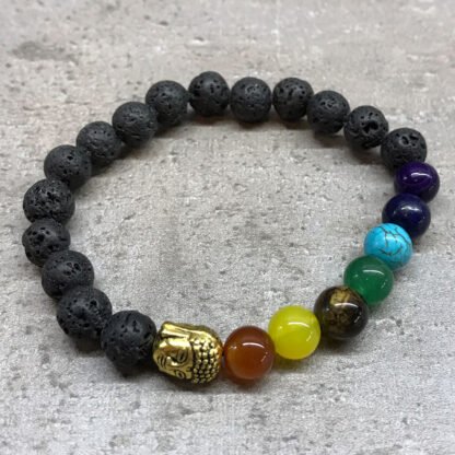 Lava Stone Bracelet - Buddha Chakra X 1 - Image 2